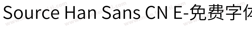 Source Han Sans CN E字体转换